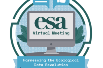 ESA VirtuaL Meeting Poster. Text reads "Harnessing the Ecological Data Revolution"